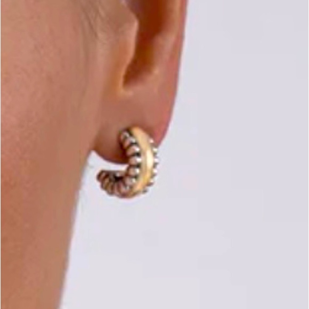 NEW Lagos Two tone small hoops